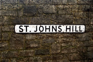 Road sign St John's Hill, Wareham